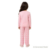 Girls Pajama Set | Heart Plaid - Pink