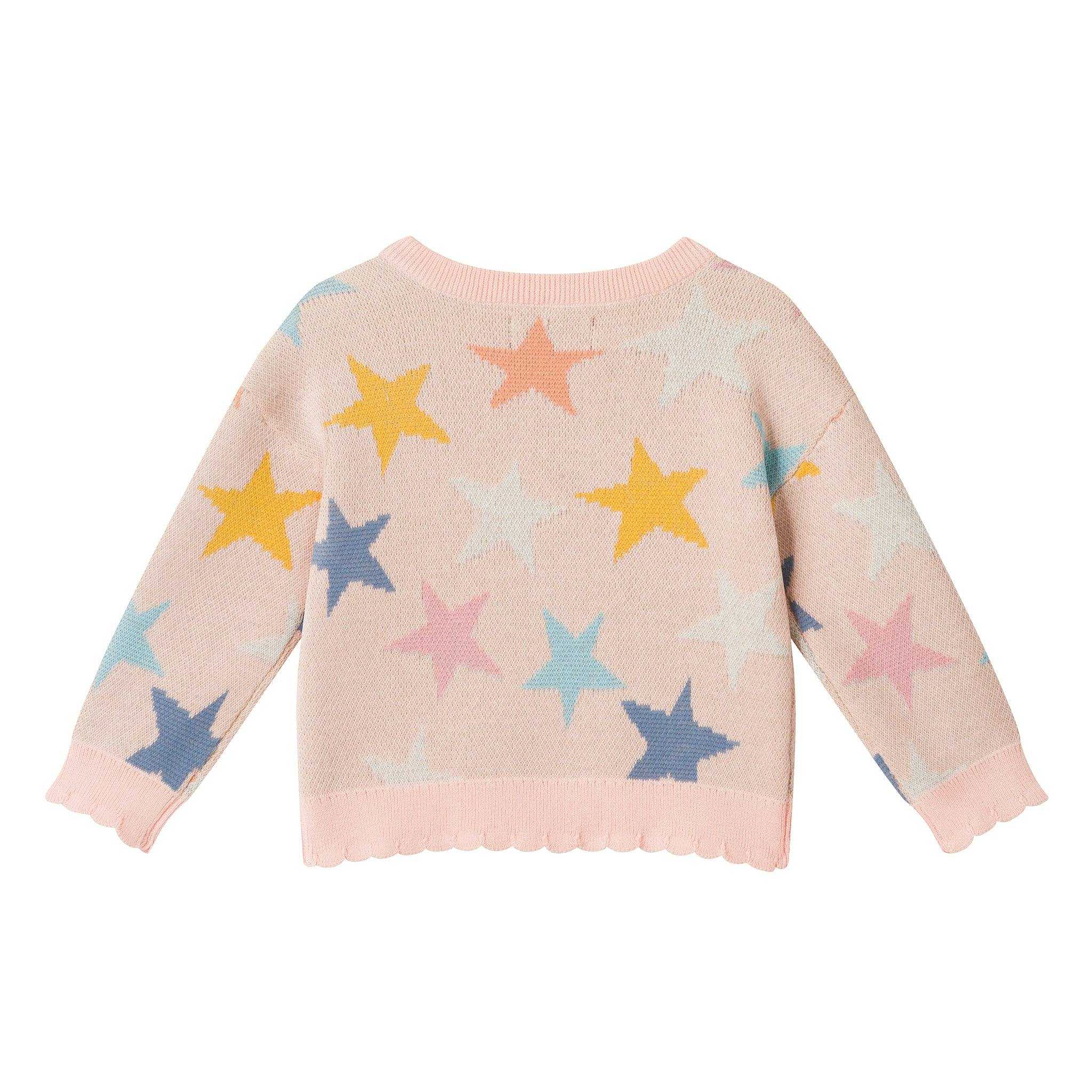 Infant Girls 3-Piece Sweater Set | Pastel Stars - Pink