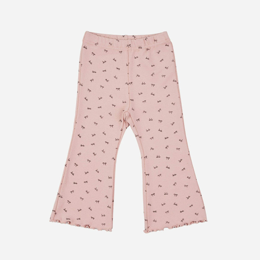 Ribbon Bootcut Flare Pants - Pink