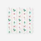 Festive Icon Stripes Large Napkins