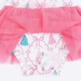 Bow Trellis Tree - Long Sleeve Tutu Bodysuit Dress