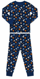 Kids Pajamas - Sports on Navy