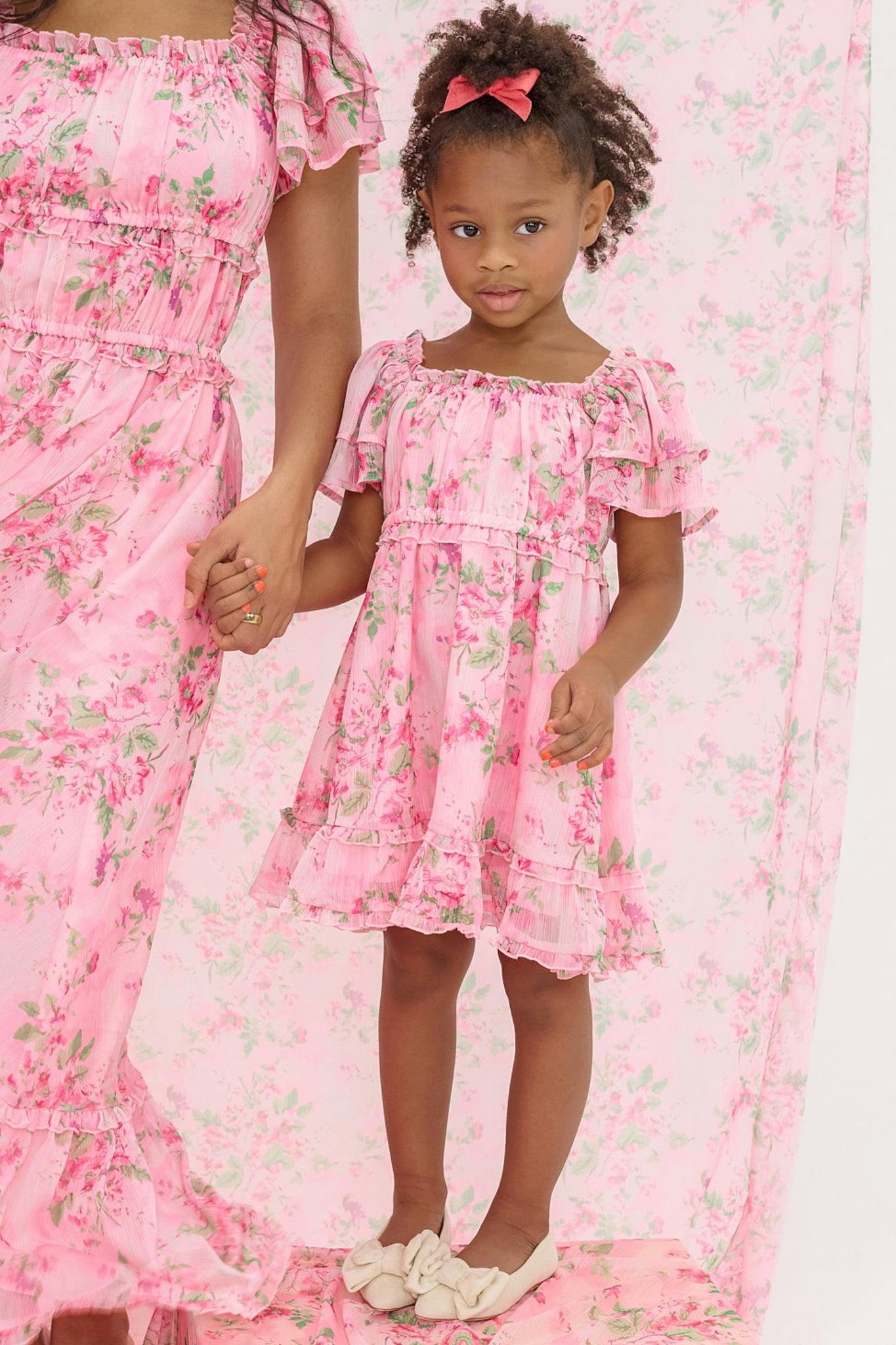Mini Juliana Dress in Rose Trance