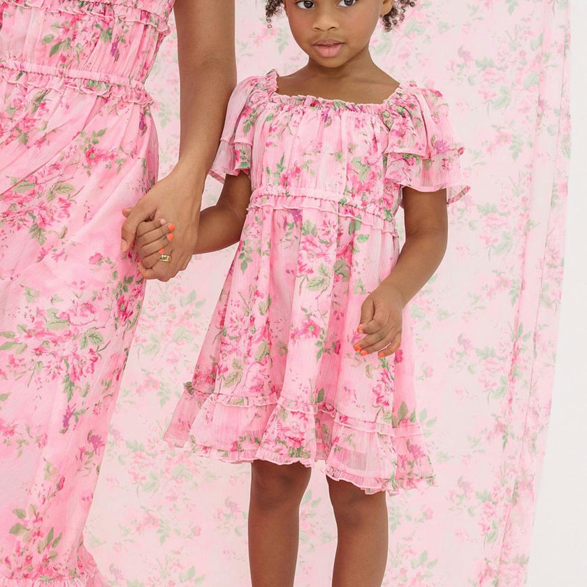 Mini Juliana Dress in Rose Trance