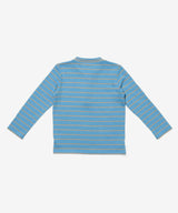 Henley T-Shirt, Blue Fine Stripe