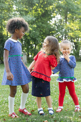 Polka Dot Cherry Printed Knit Dress
