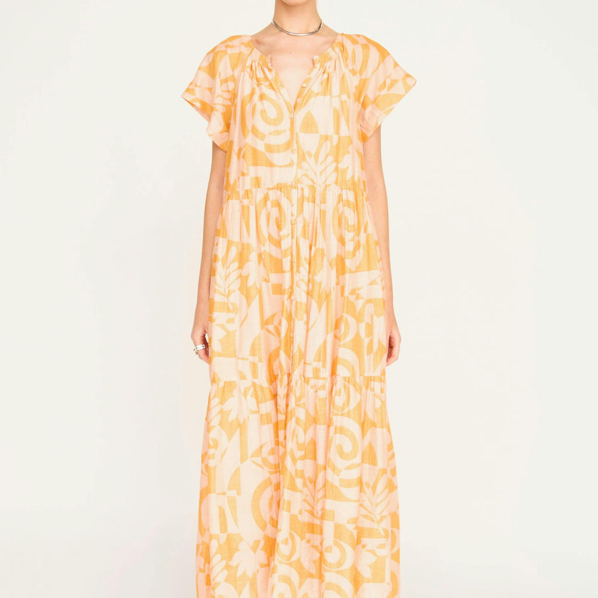 Vienna Maxi Dress in Orangesicle