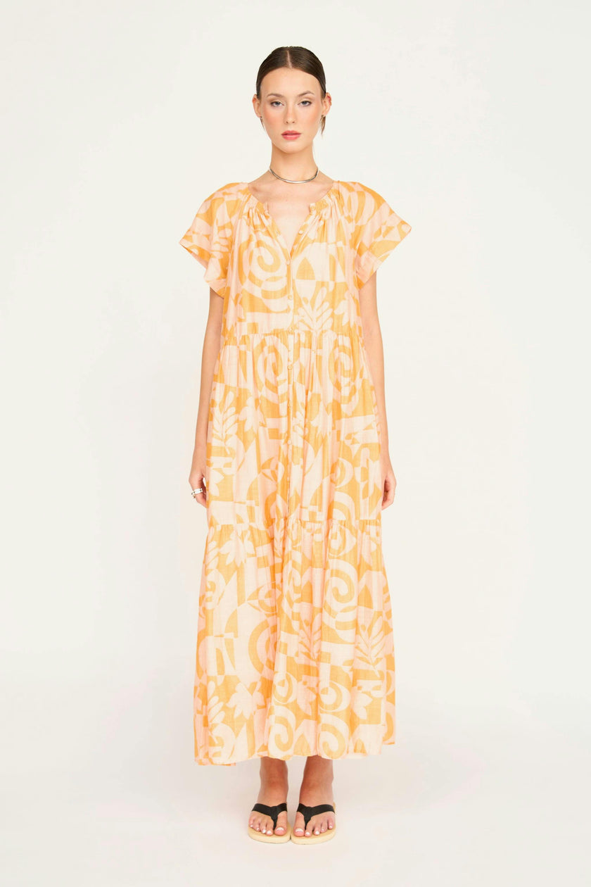 Vienna Maxi Dress in Orangesicle