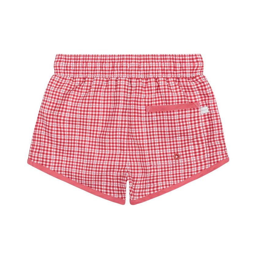 Boys Poppy Gingham Boardie