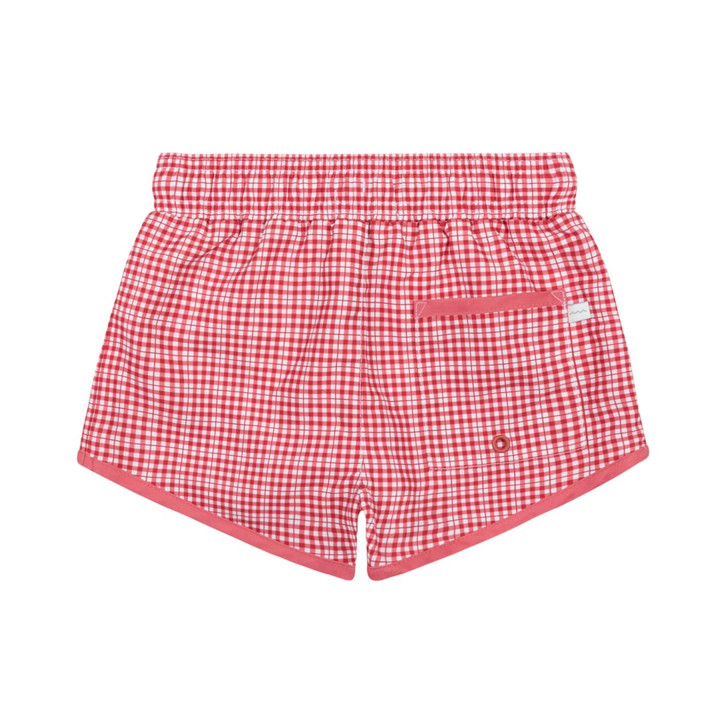 Boys Poppy Gingham Boardie