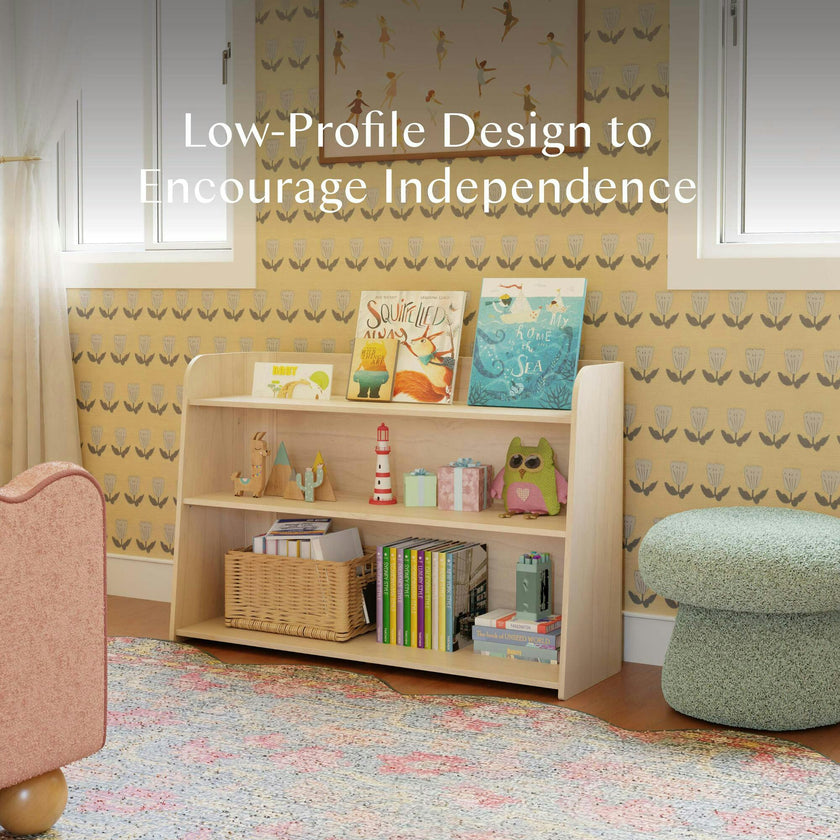 Melo Montessori-Inspired Bookcase in Washed Natural
