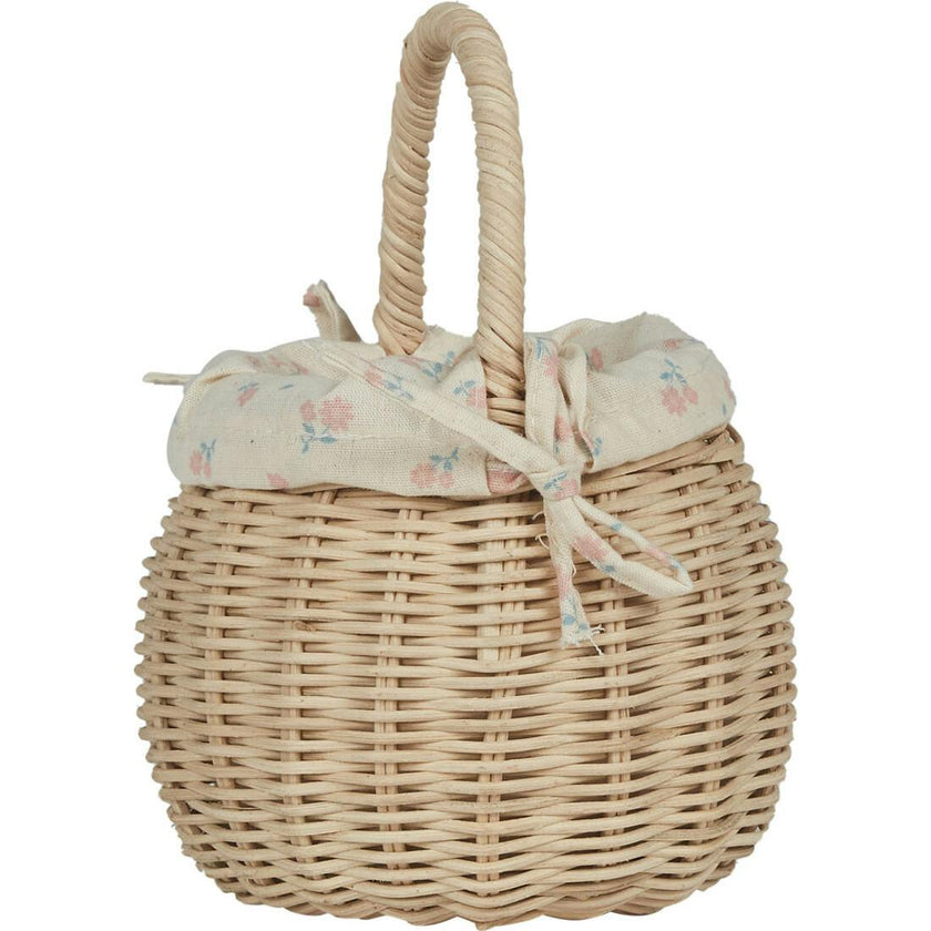 Rattan Berry Basket with Lining – Pansy
