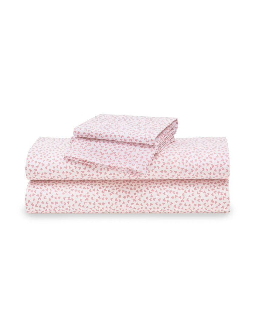 Luxe Premium Percale Bed Sheets in Sweethearts