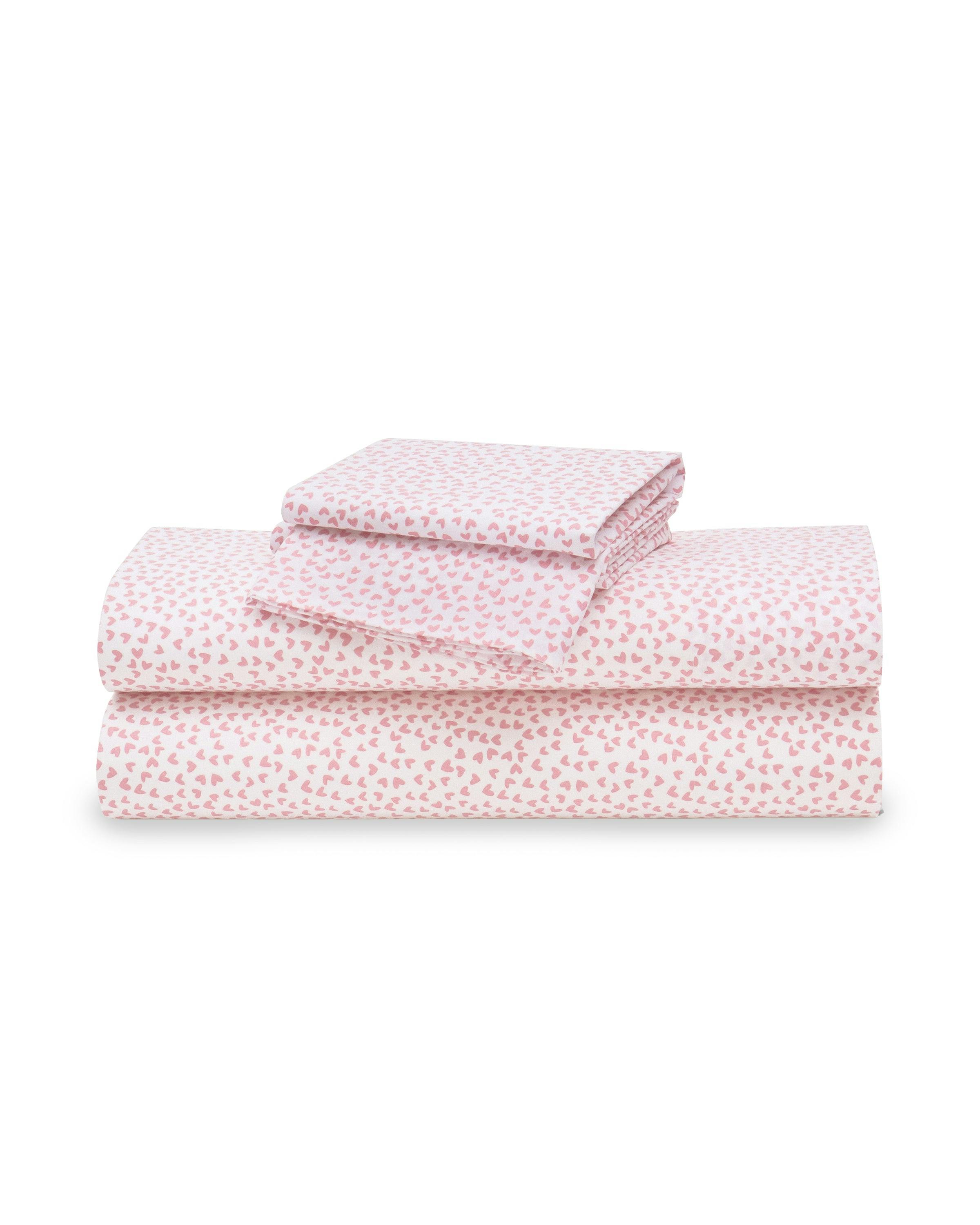 Luxe Premium Percale Bed Sheets in Sweethearts