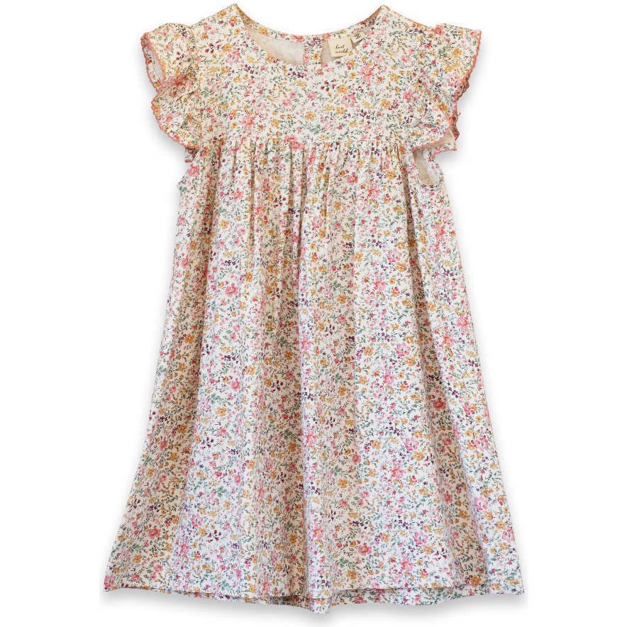 Girls Hannah Dress with Flutter Sleeves | Peach Meadow