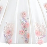 White Noeline Floral Appliqué Dress