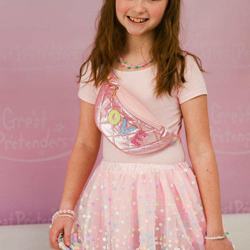 Neon Pink Party Fun Sequins Skirt