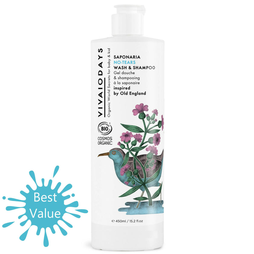 Saponaria No-Tears Wash & Shampoo 15.2 fl.oz. / 450ml