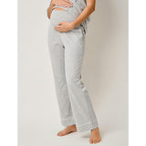 Women's Pima Maternity Pants in Light Heather Grey