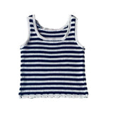 Navy and White Stripe Knit Tank Top