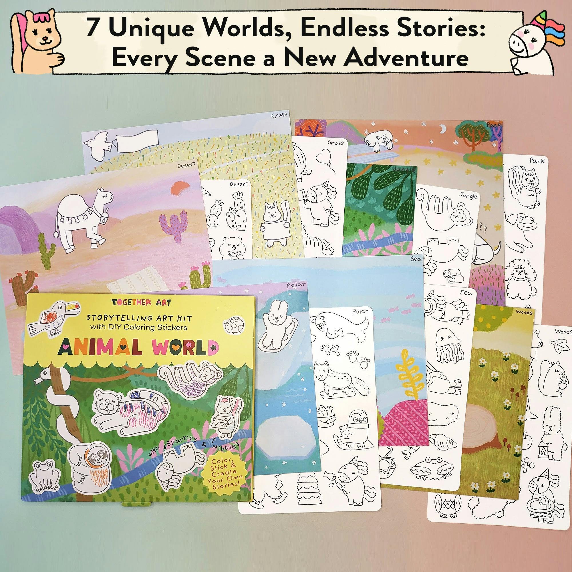 Animal World Storytelling Sticker Kit