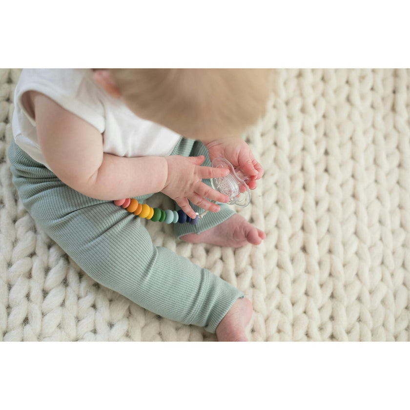 Rainbow Multi Pacifier Clip
