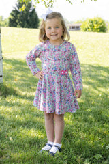 Floral Knit Dress with Flowers
