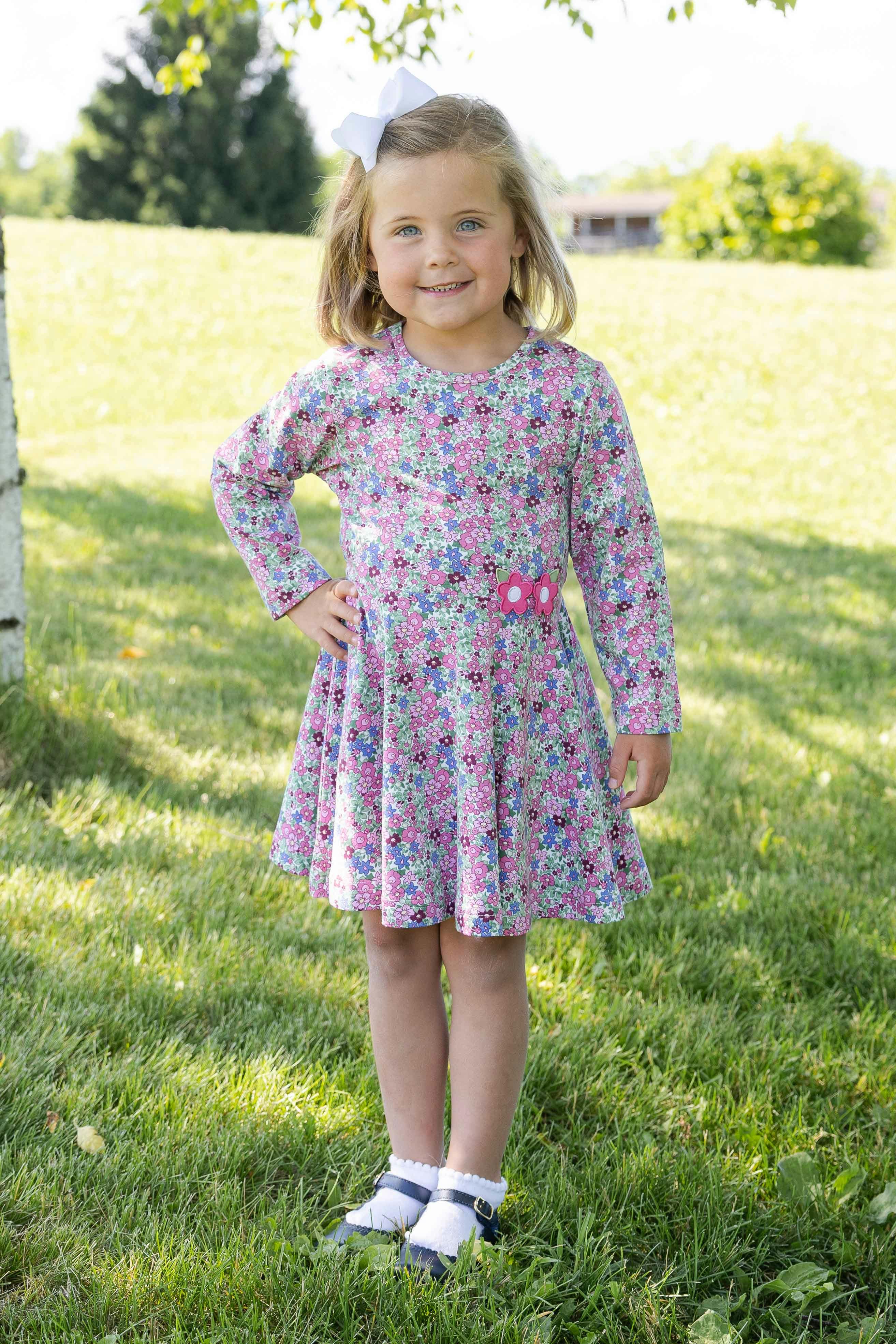 Floral Knit Dress with Flowers