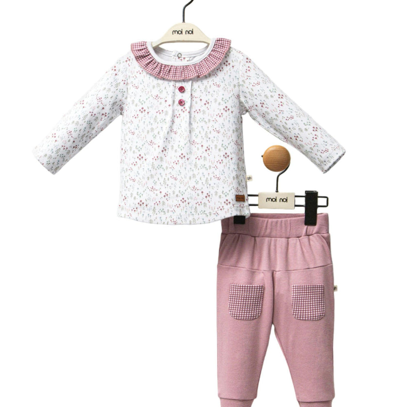 Mauve Flower Garden Outfit Set
