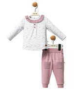 Mauve Flower Garden Outfit Set