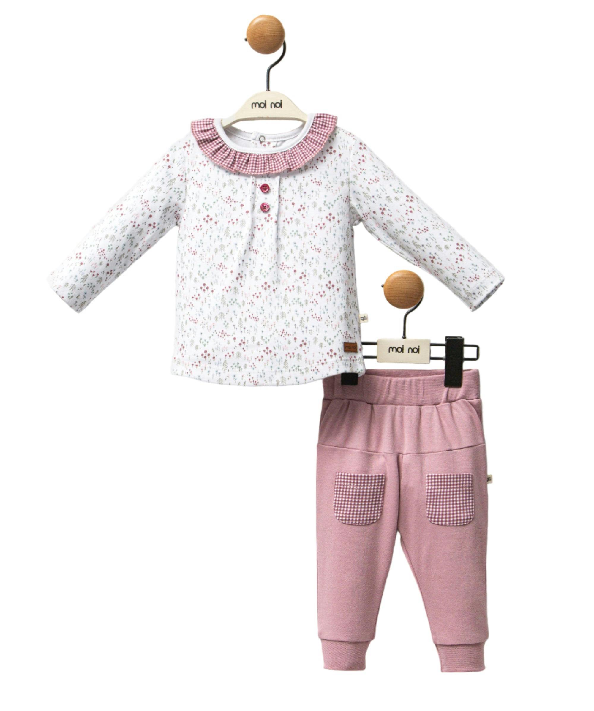 Mauve Flower Garden Outfit Set