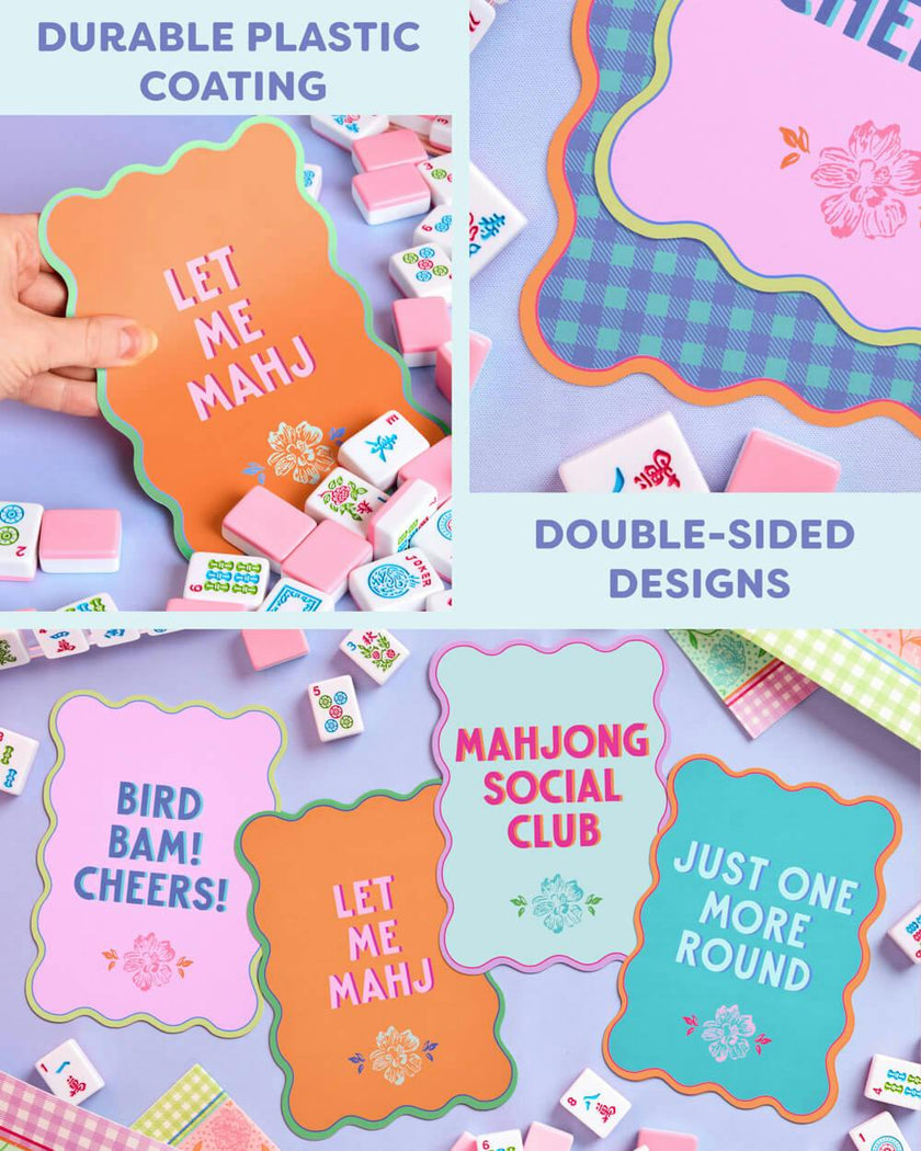Mahjong Shuffler Cards - set of 4 matte cards
