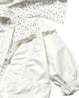 White Hooded Glossy Jacket