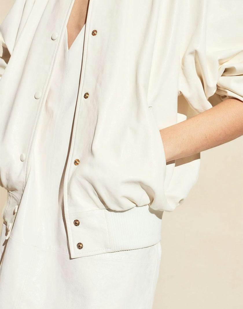 Downtown Leather Bomber Jacket