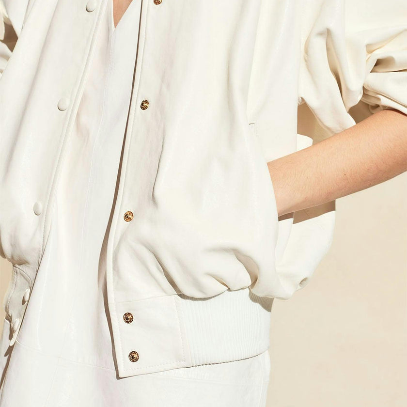 Downtown Leather Bomber Jacket