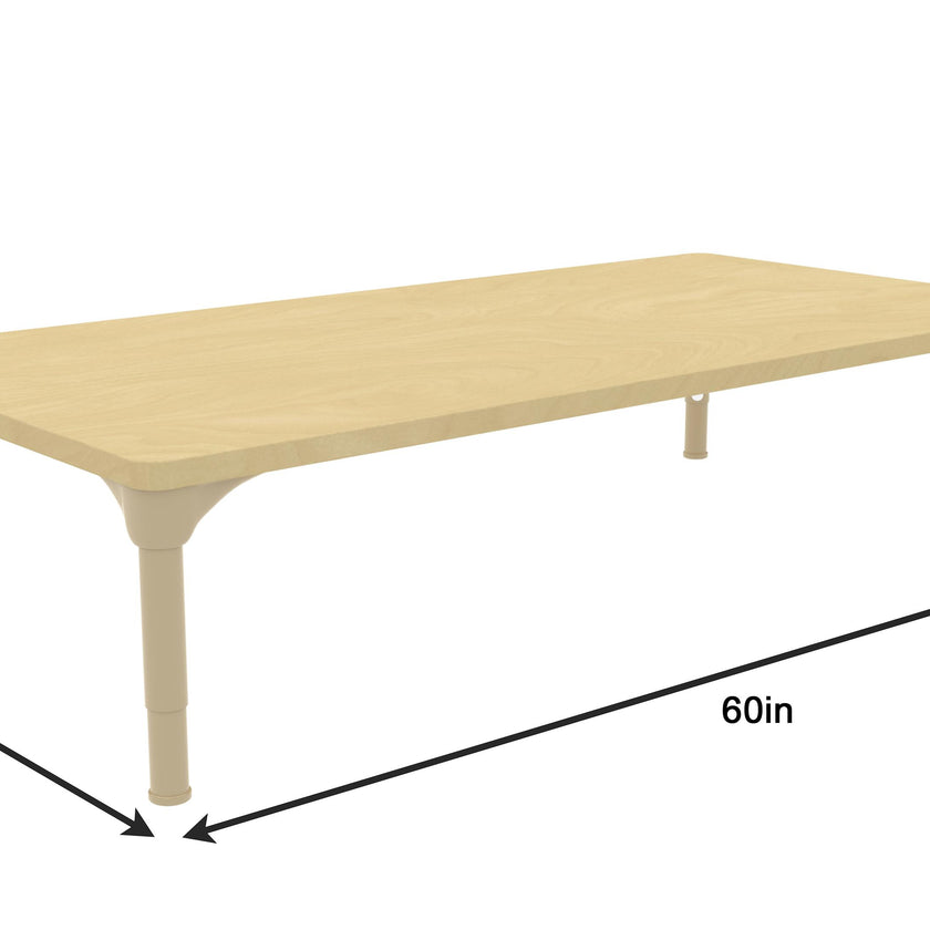 Rectangular Adjustable Kids Table – 13" to 17" Height | Toddler & Preschool Classroom Activity Table