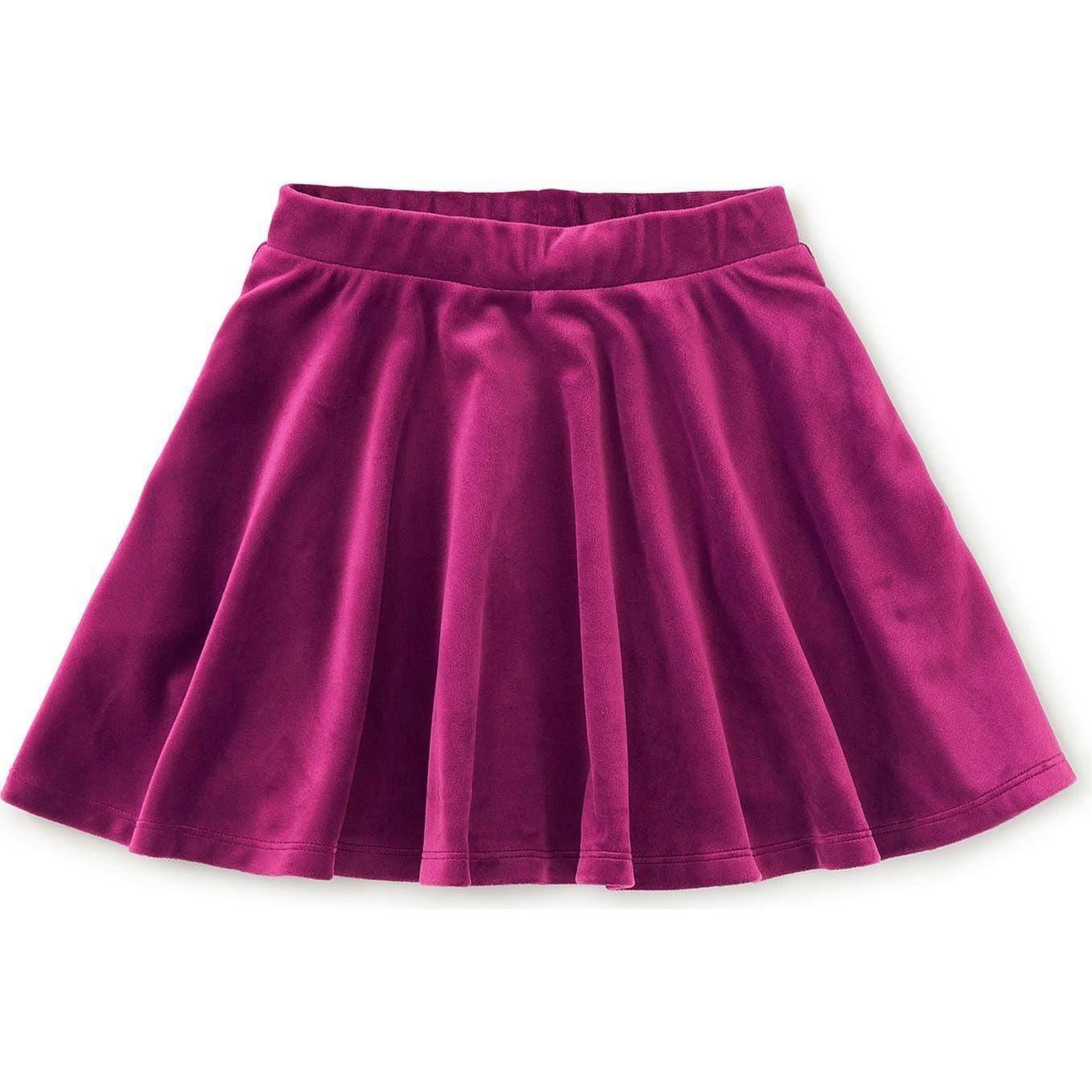 Velour Twirl Skirt, Purple