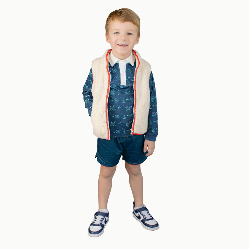 Sherpa Vest w/Red Trim