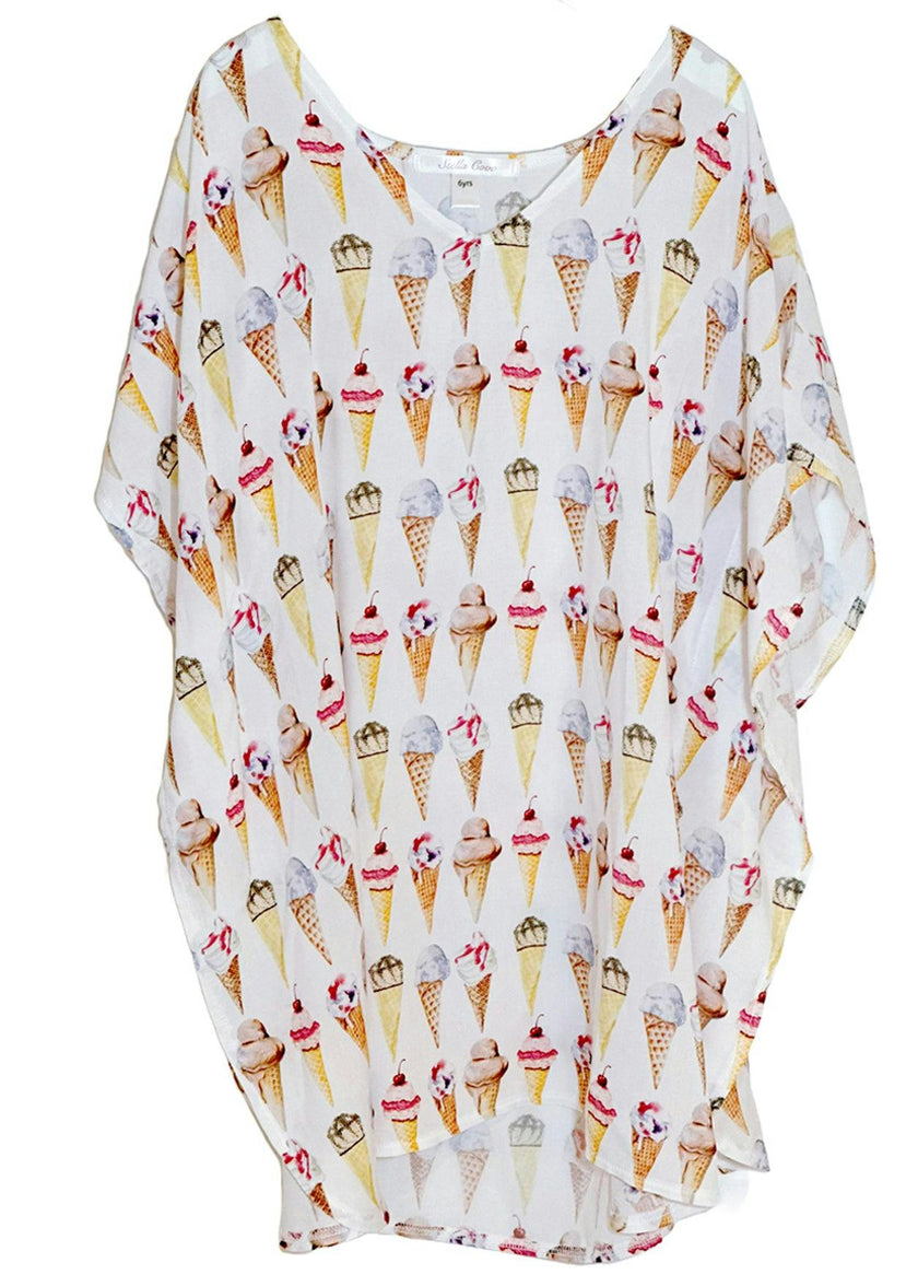 Print Cover-Up Poncho