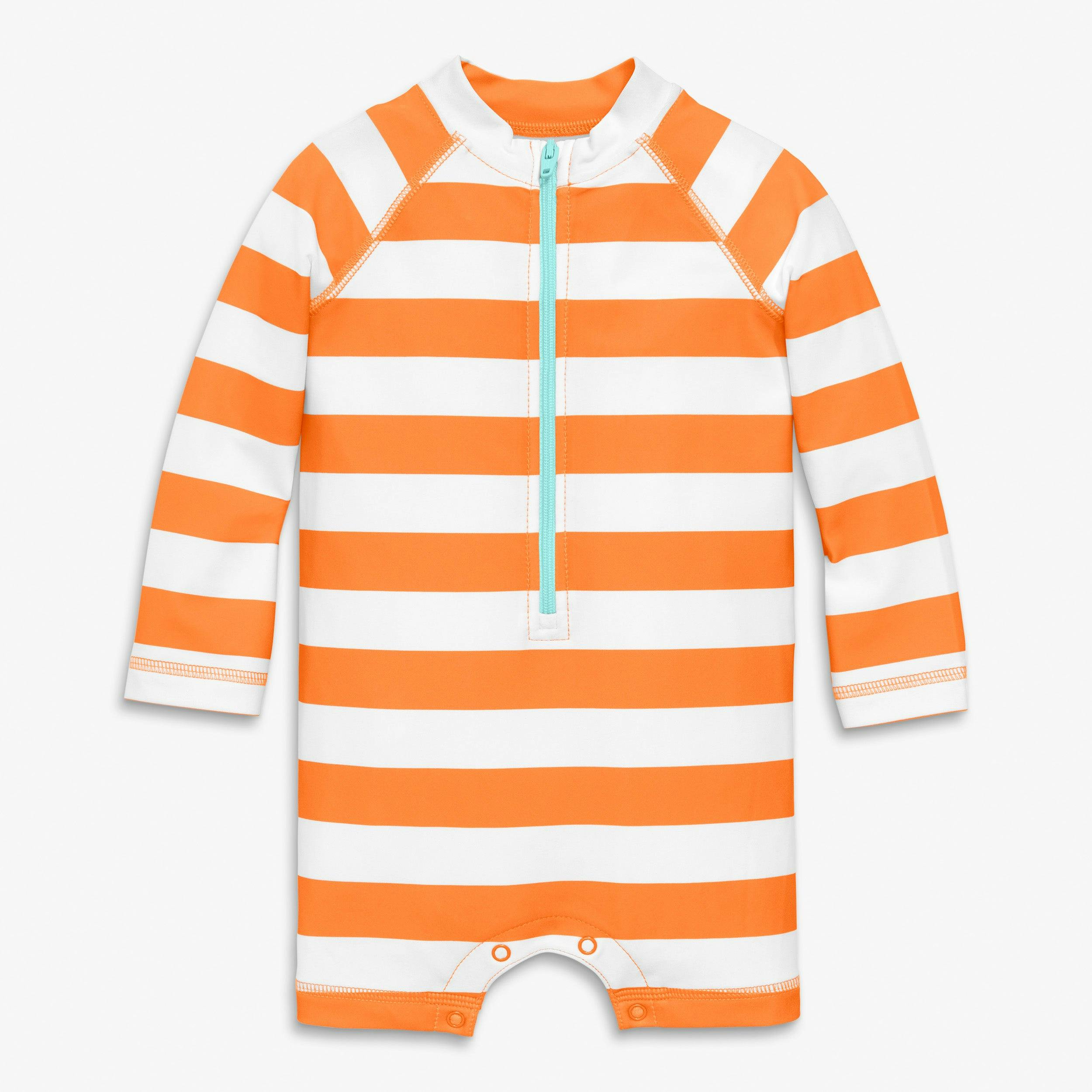 Baby one-piece rash guard in stripe