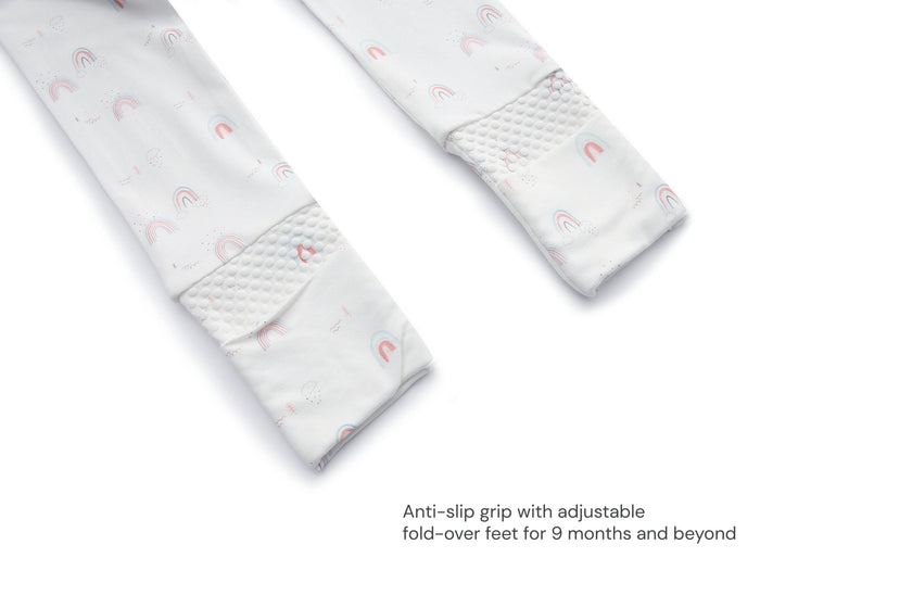 Bamboo Magnetic Footie Pajama - Arc en ciel