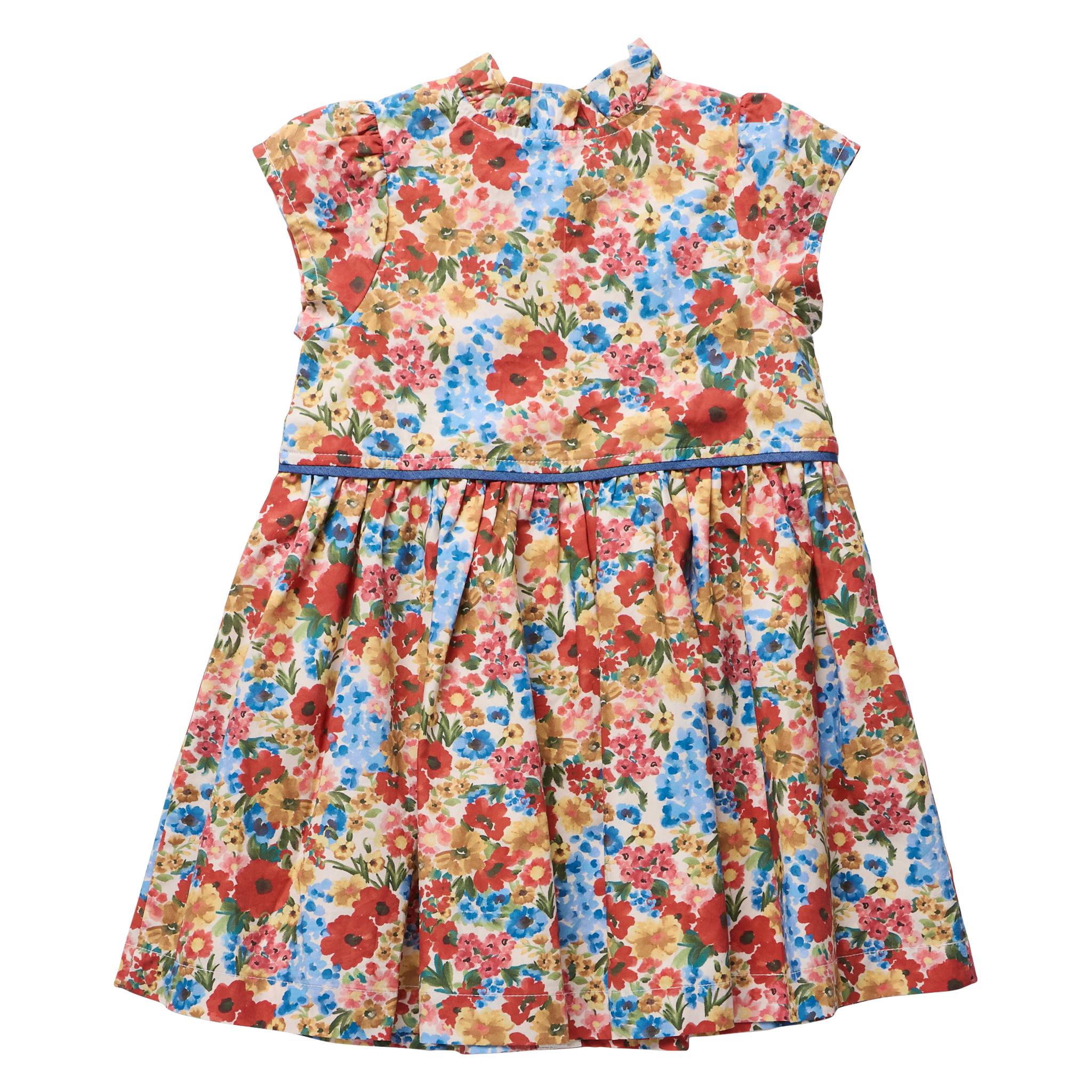 Girls Fatima Dress - Watercolor Meadow