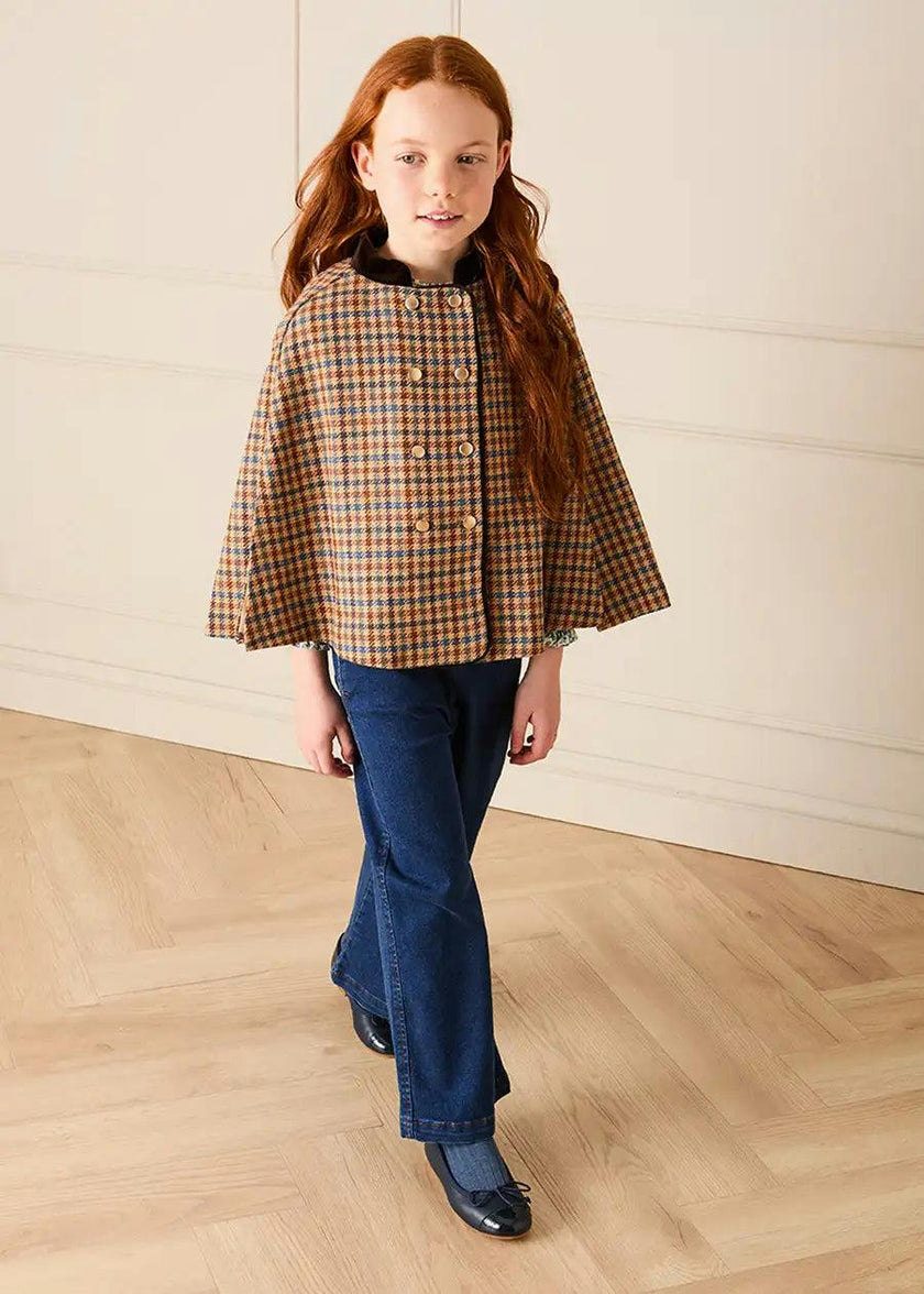 Scallop Detail Wide Leg Jeans in Blue Denim (2-12yrs)