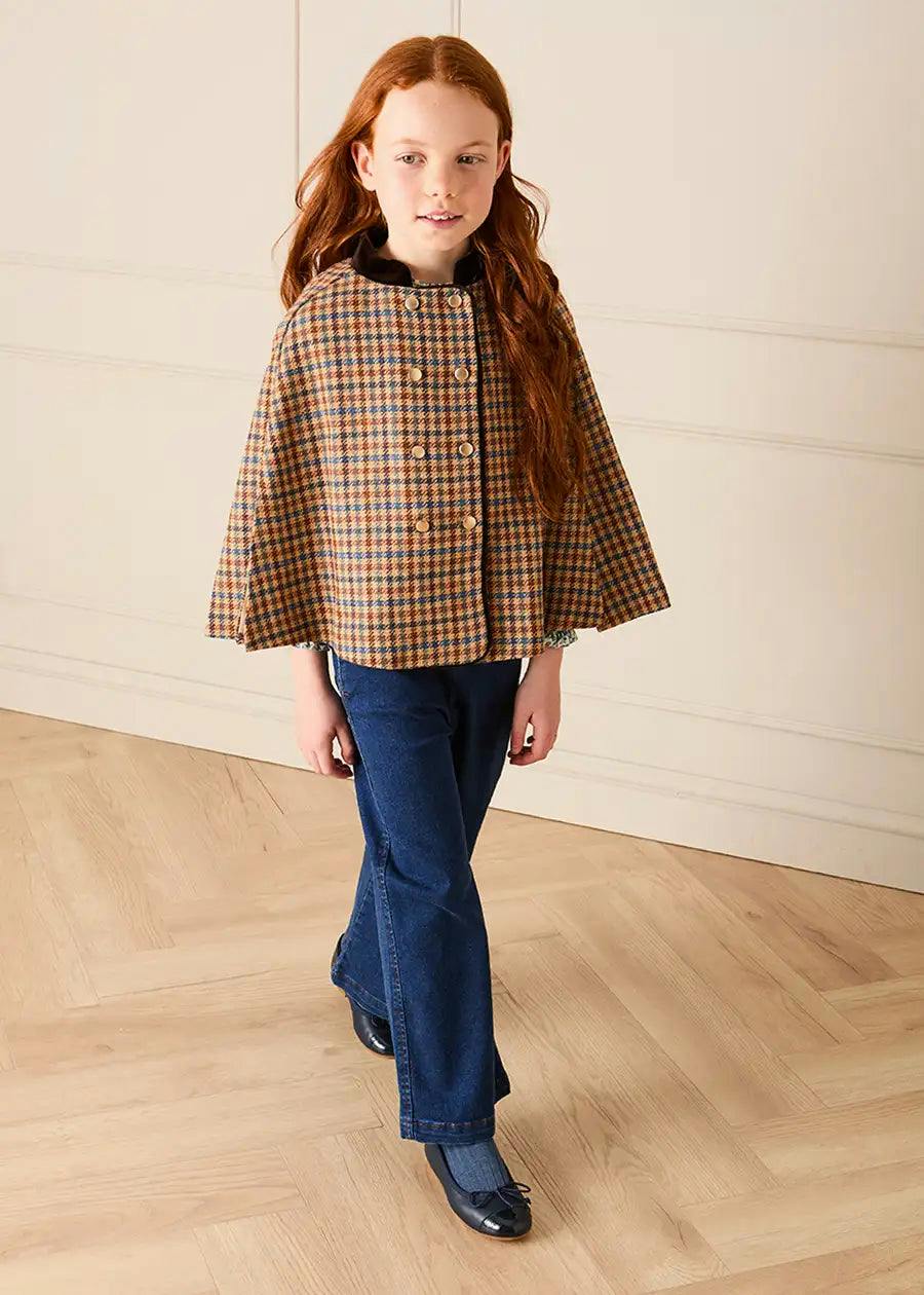 Scallop Detail Wide Leg Jeans in Blue Denim (2-12yrs)