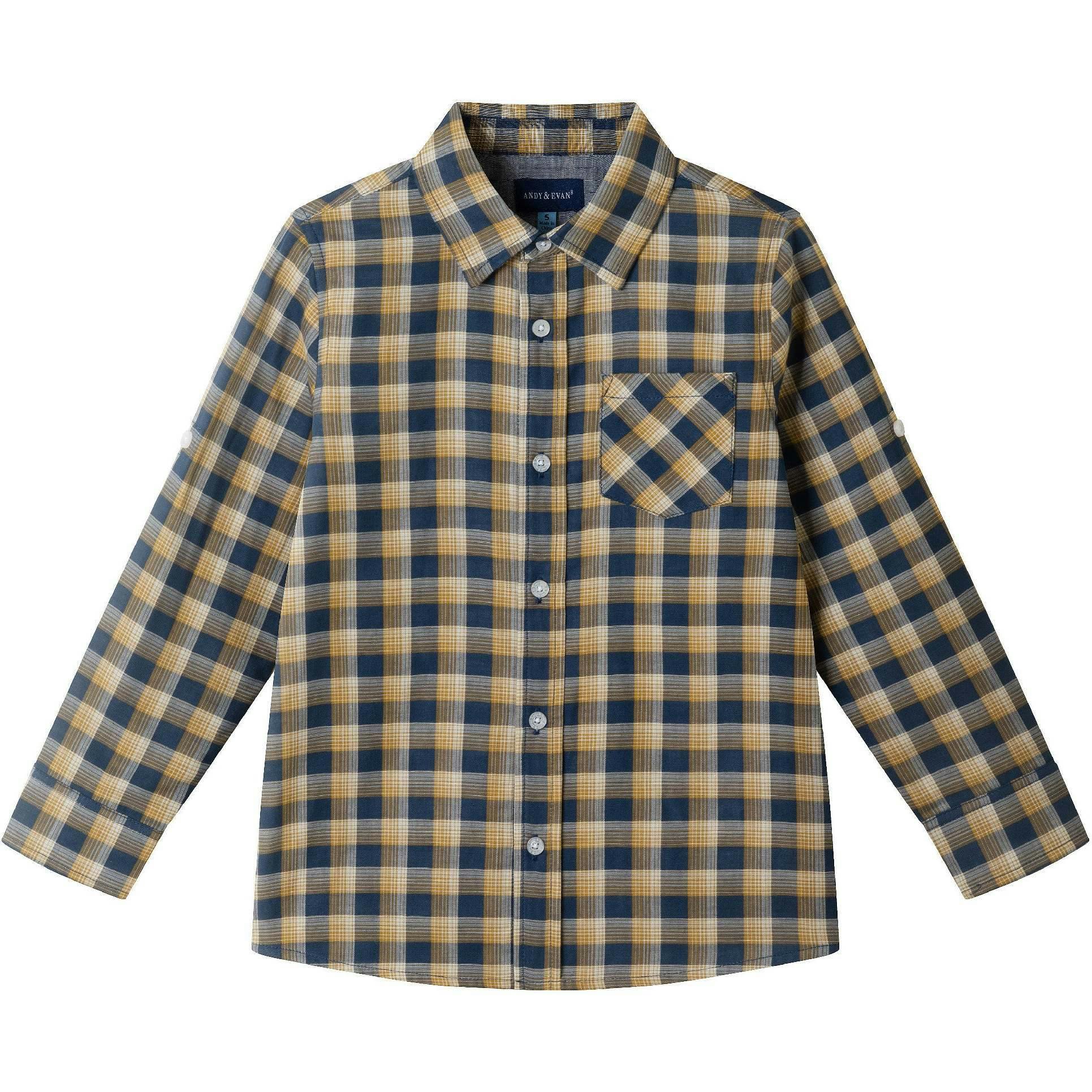 Kids Plaid Double-Facing Buttondown