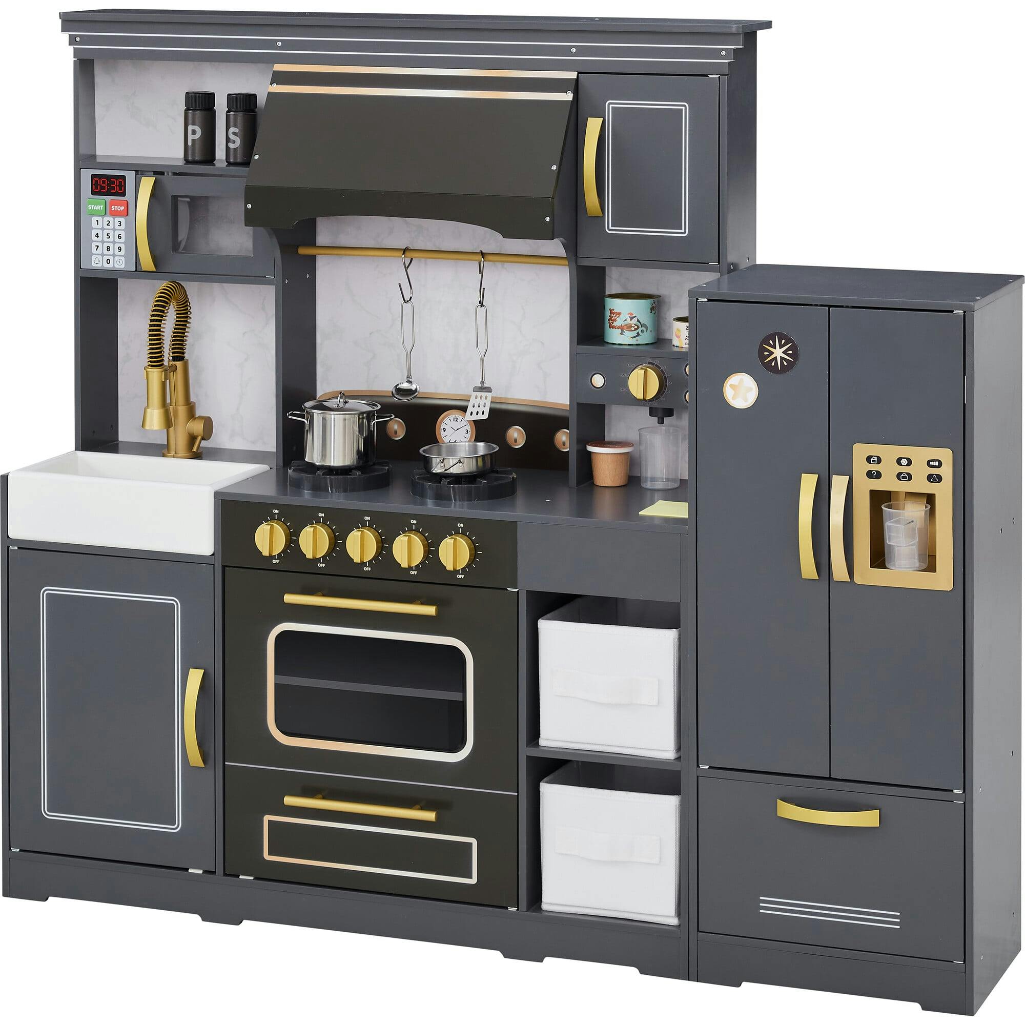 Teamson Kids Little Chef Colonie Play Kitchen With Accessories