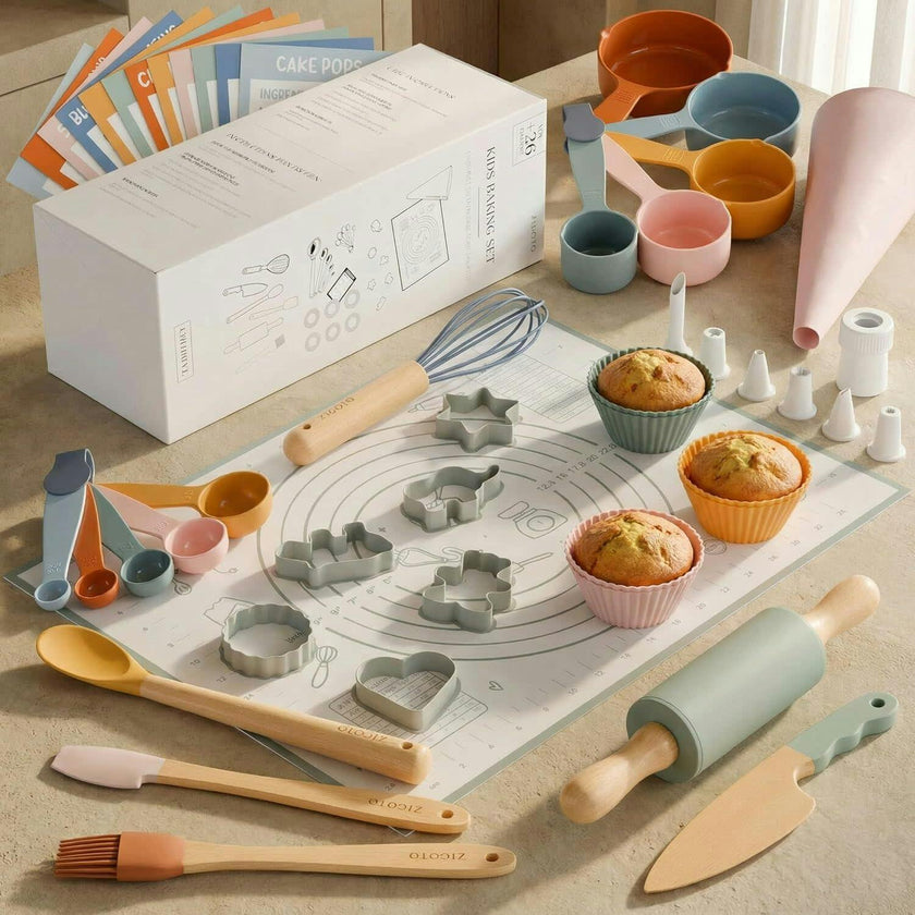 Kid Safe Cooking Tools - Kids Baking Set Gift for Girls