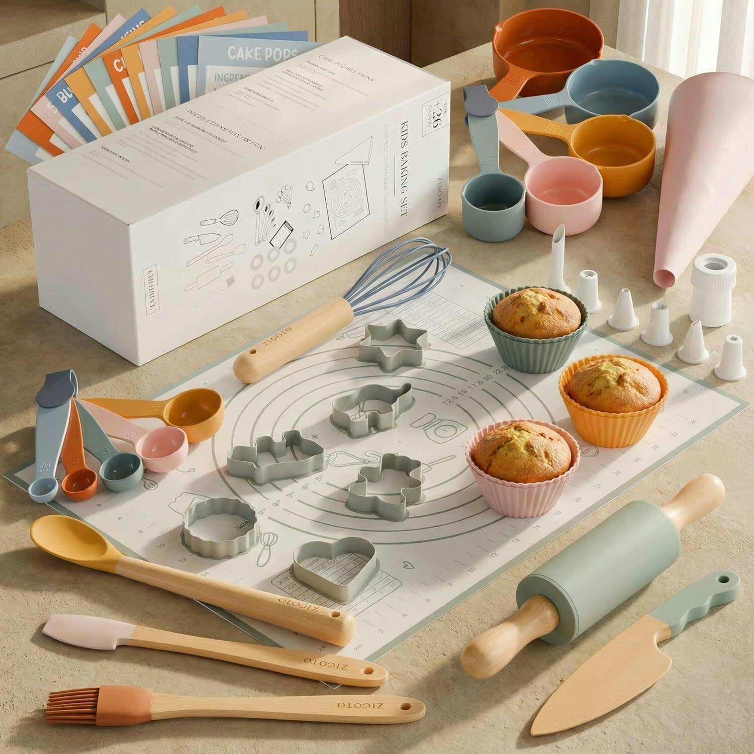 Kid Safe Cooking Tools - Kids Baking Set Gift for Girls