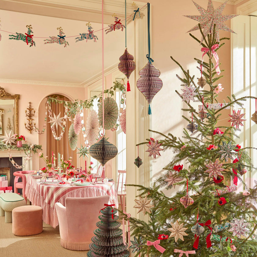 Meri Meri x Liberty Paper Star Tree Decorations