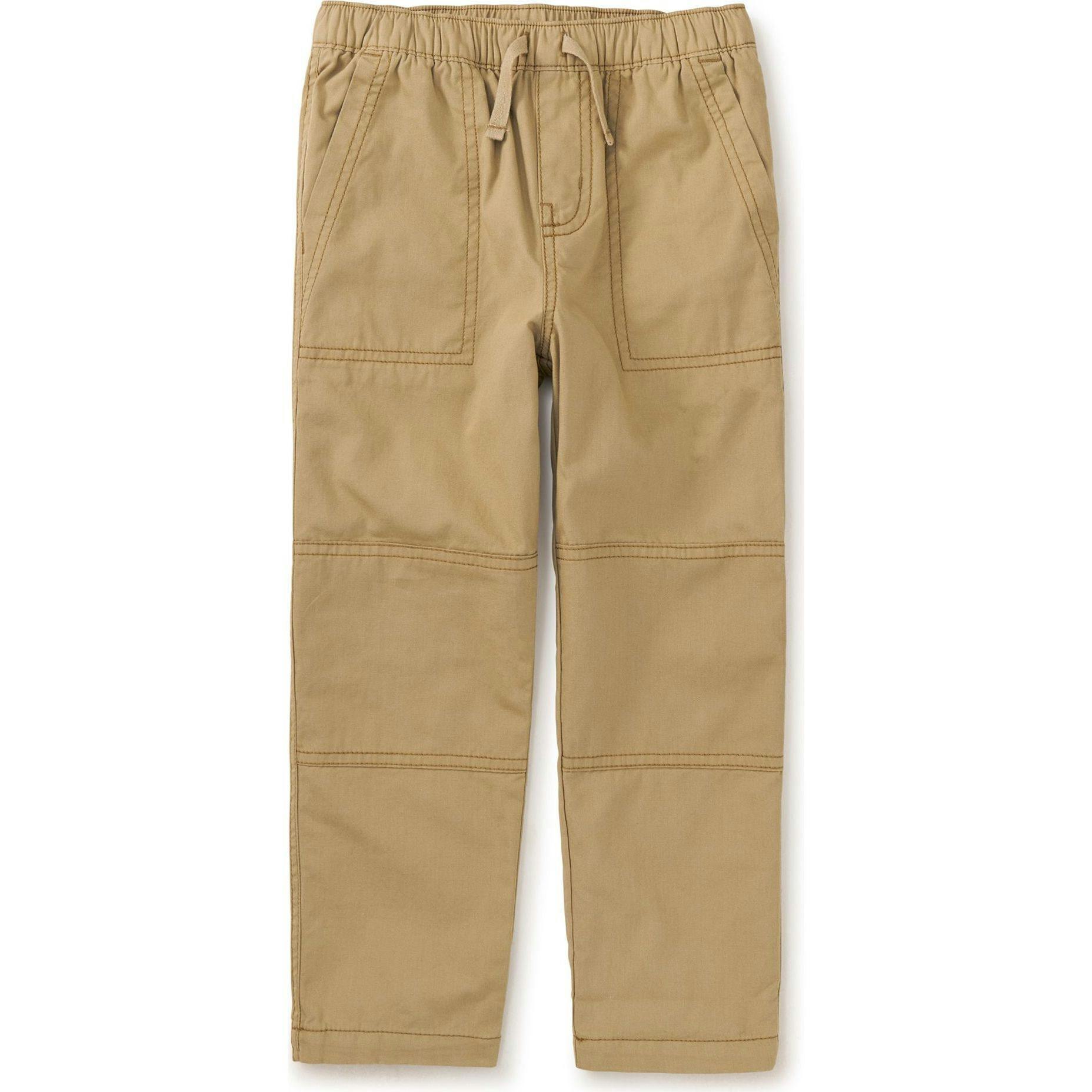 Cozy Does It Elastic Waist Drawstring Lined Pants, Brown